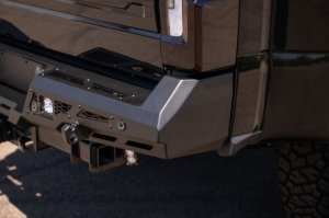 Ford Super Duty F-350 Bumper - Rear - Addictive Desert Designs - Stealth Fighter - Hammer Black with Satin Black Panels - `23-`26
